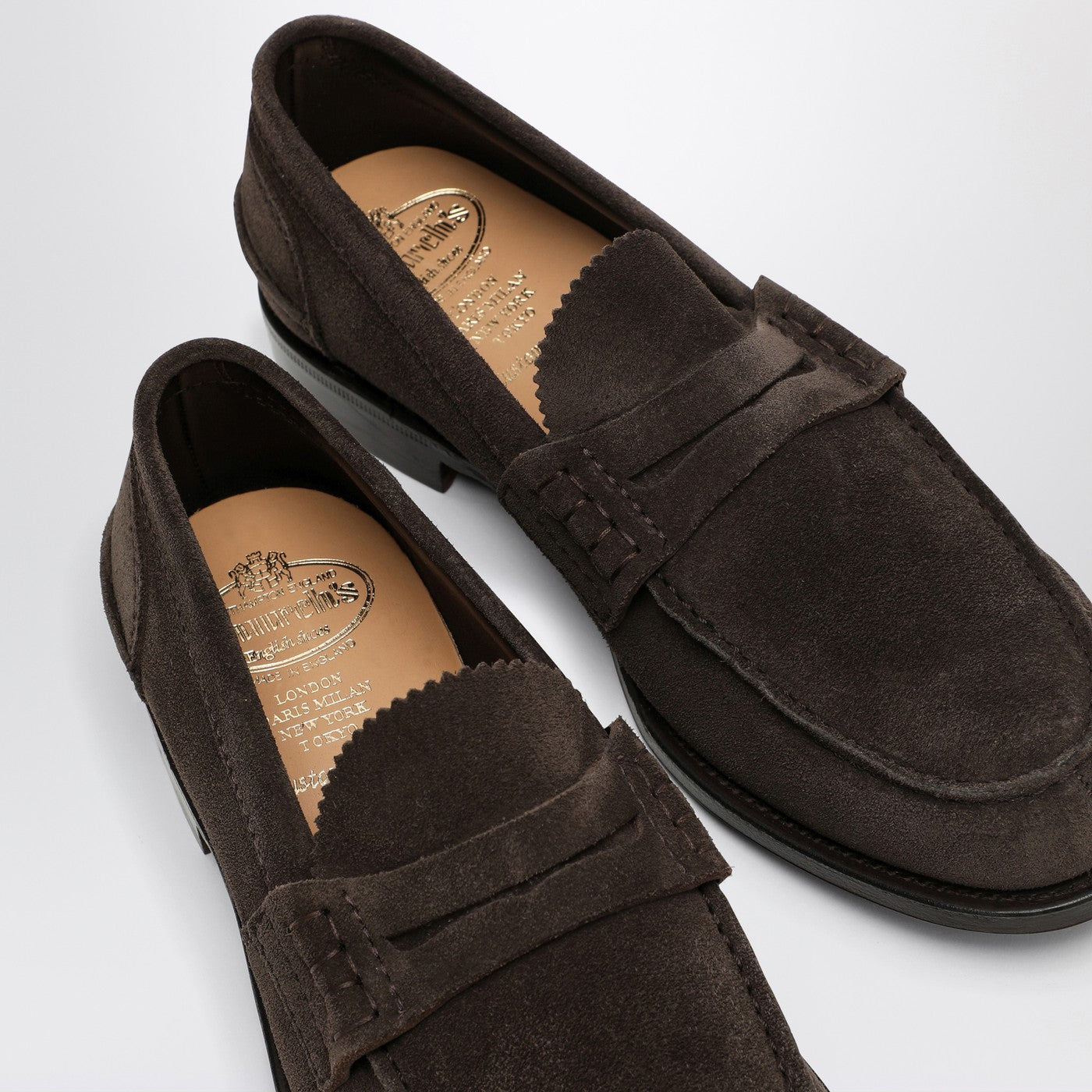 Brauner Slipper Pembrey aus Wildleder