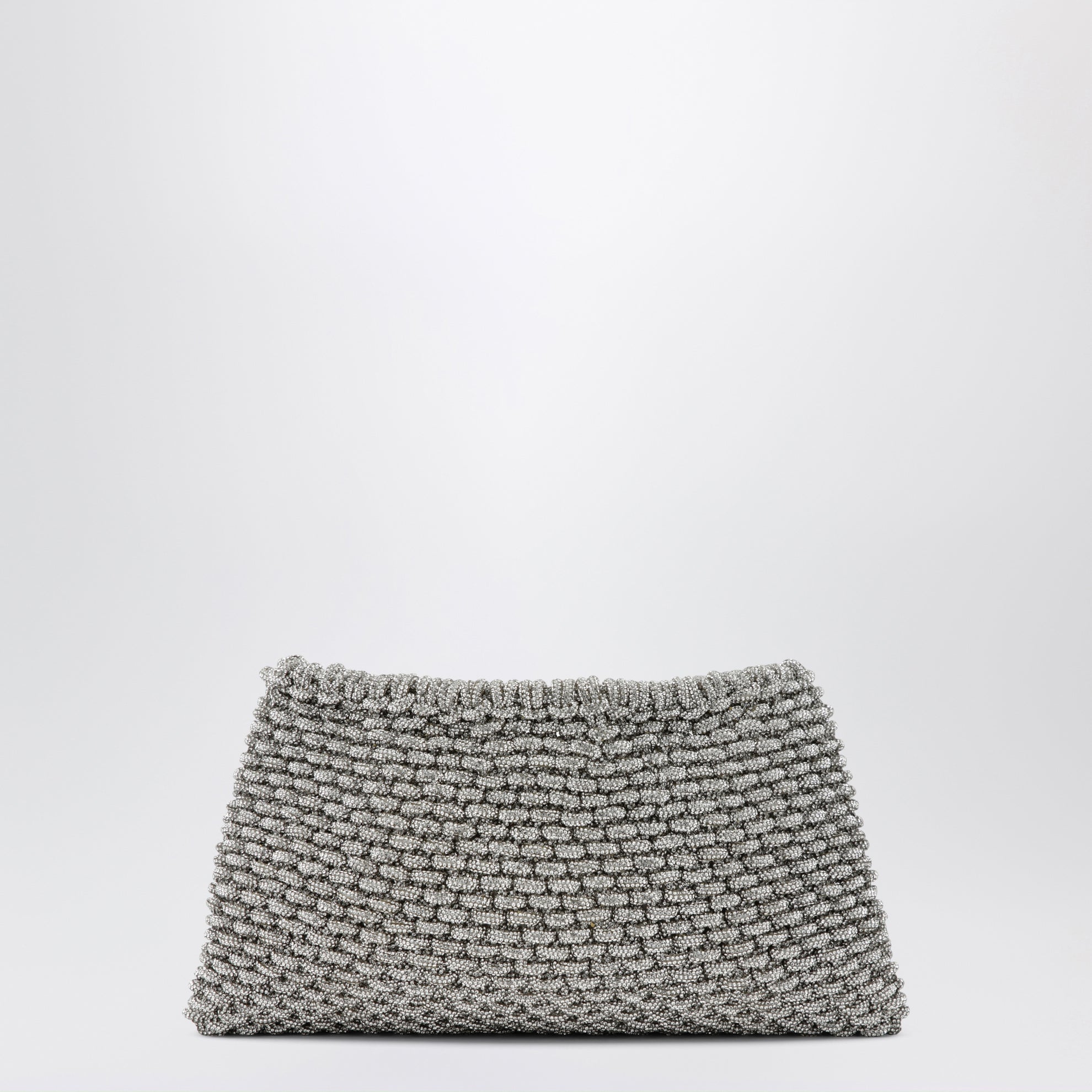 Penelope silver jewel bag with crystals