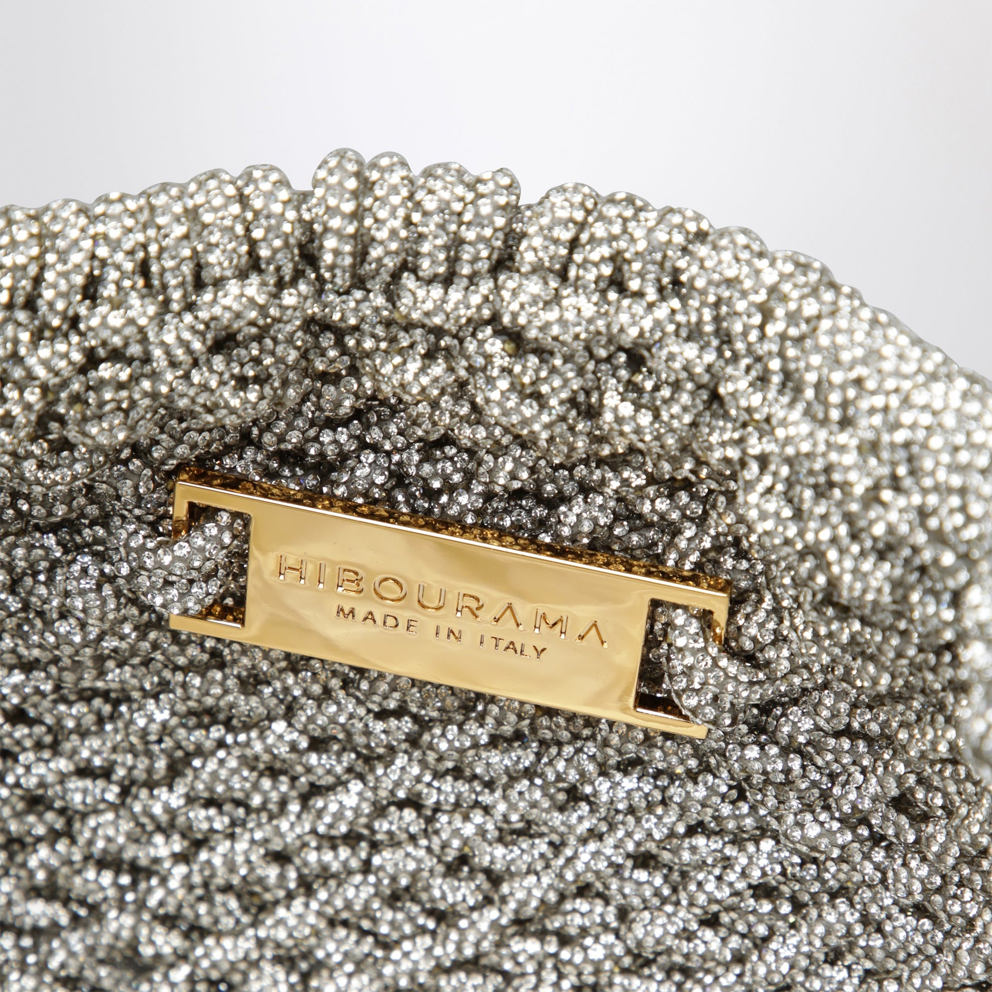 Penelope silver jewel bag with crystals