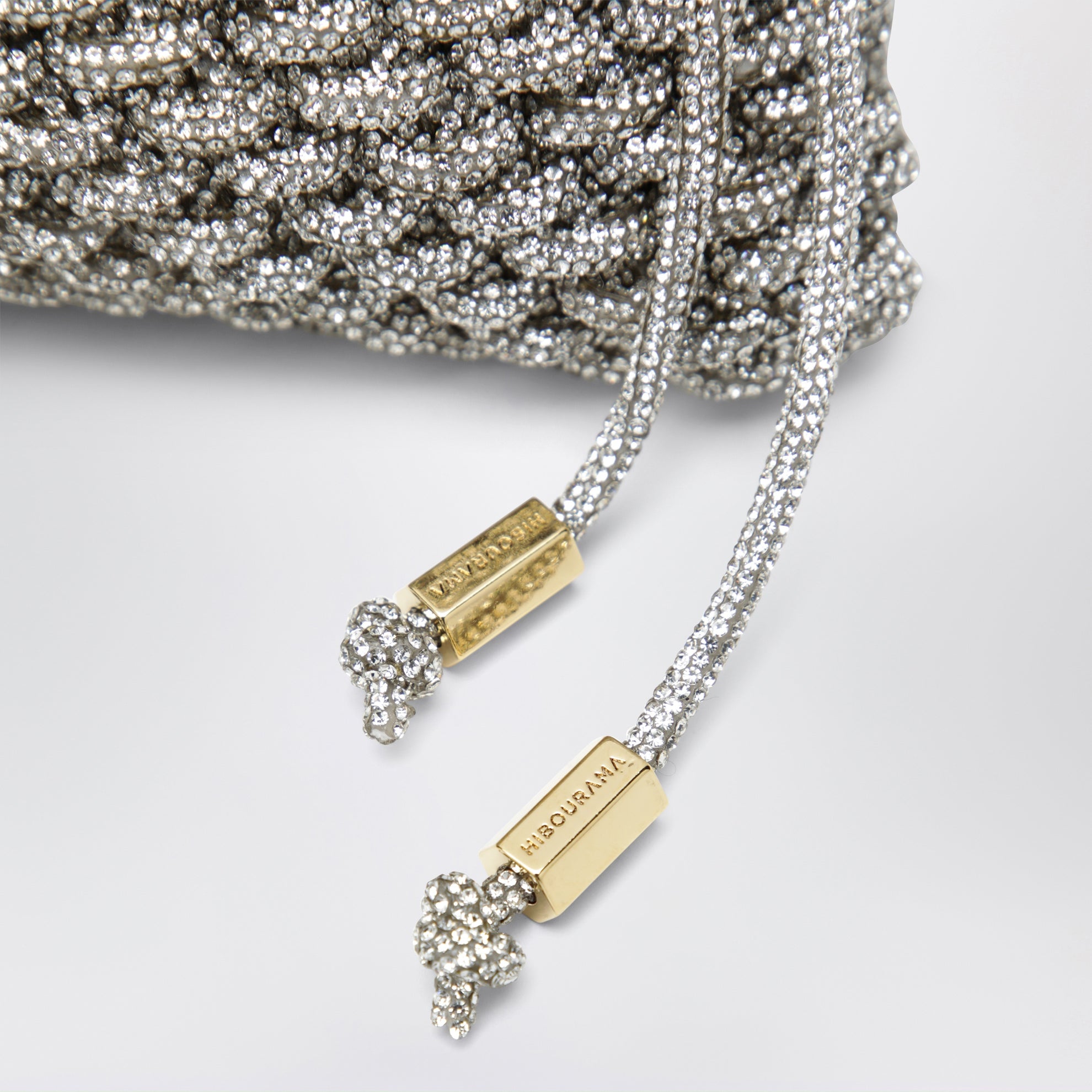 Penelope silver jewel bag with crystals