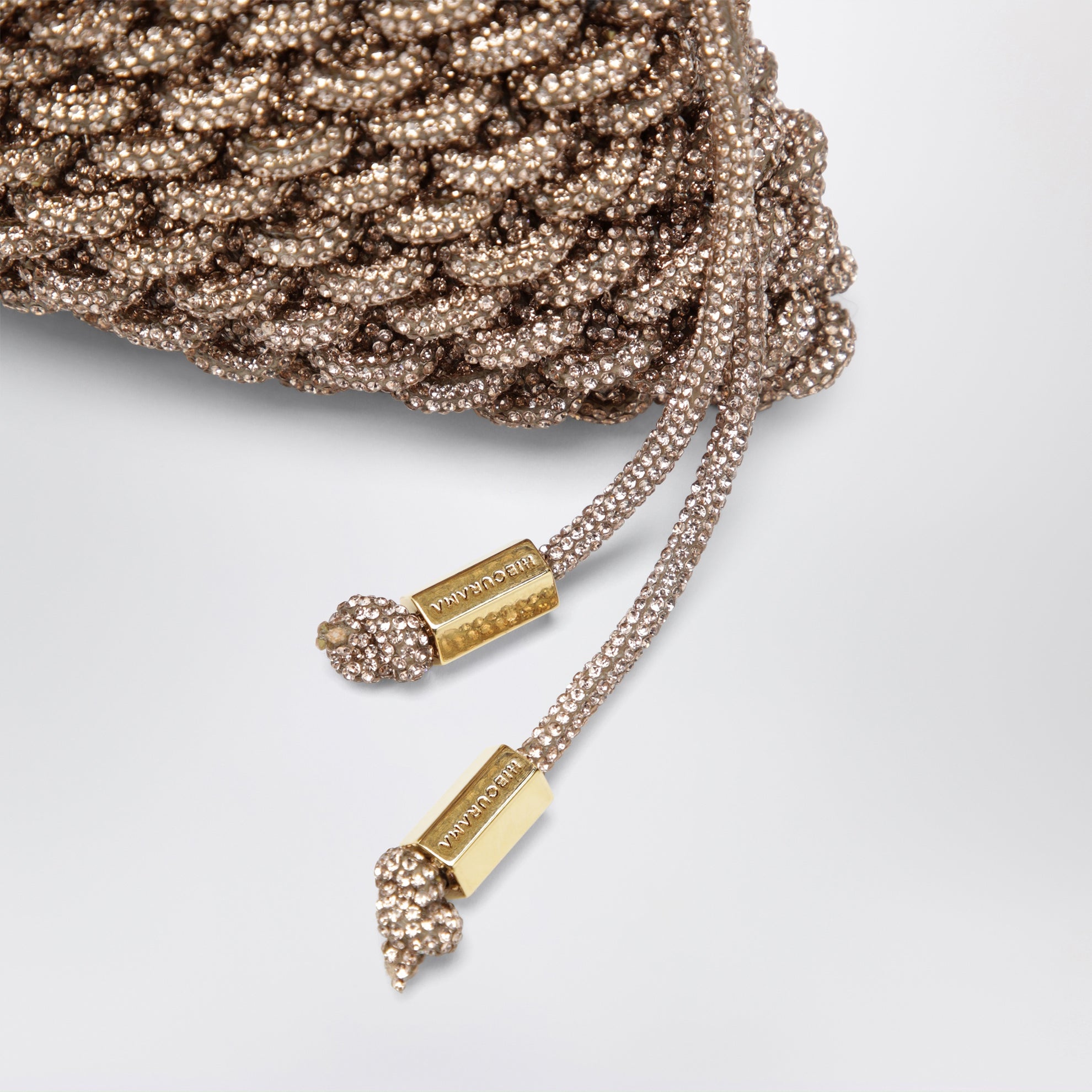 Penelope peach jewel bag with crystals