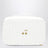 White beauty case with gold polka dots