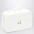 White beauty case with gold polka dots