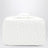 White beauty case with gold polka dots