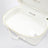 White beauty case with gold polka dots