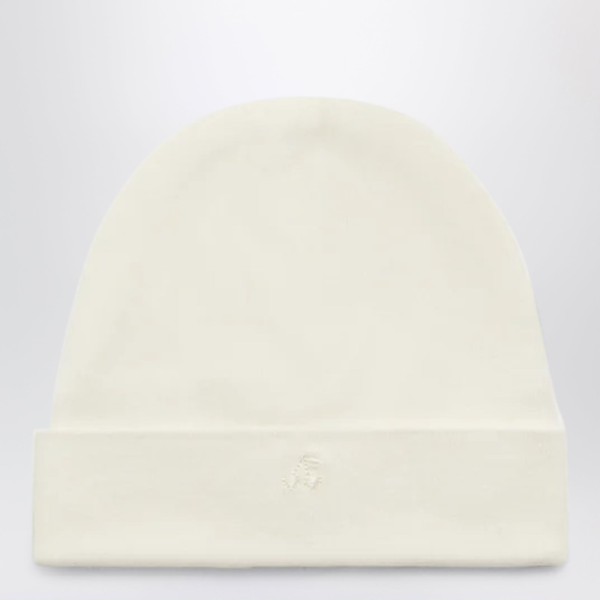 Milk white organic cotton beanie
