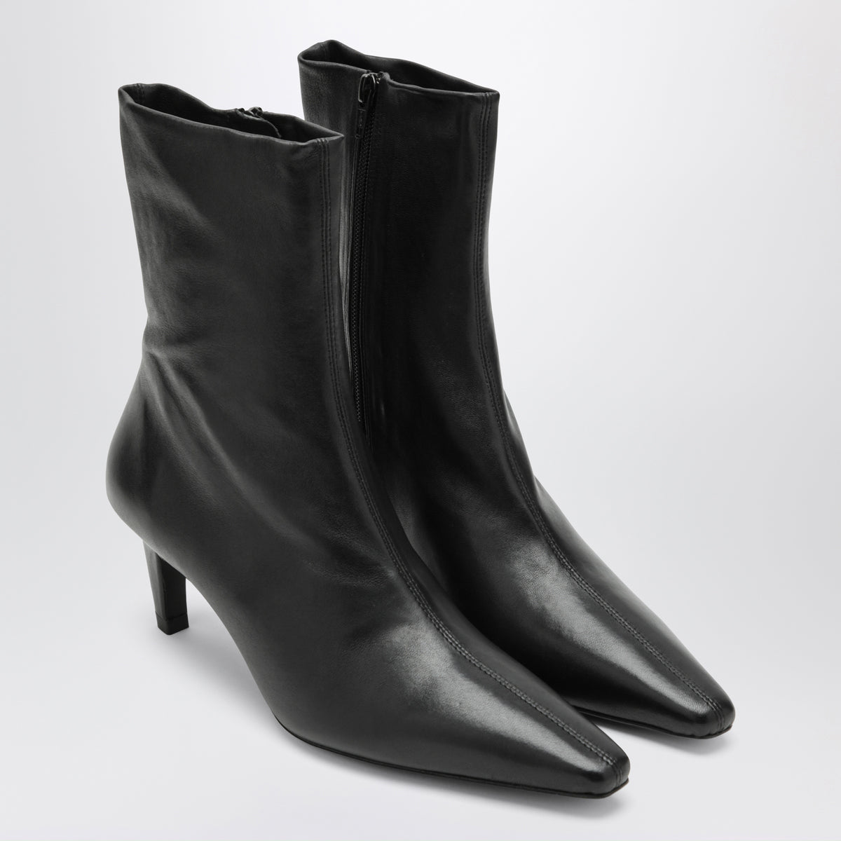 Bottines Cave noires en cuir