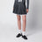 Pleated wool mini skirt with lace trim in grey