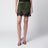 Crystal metallic knit miniskirt in green