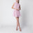 Mini-robe en dentelle florale rose