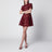 Mini abito in pizzo bordeaux