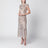 Silbernes Midikleid mit Pailletten aus Polyester