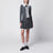 Knitted wool cardigan with lace collar in grey