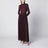Abito lungo bordeaux con strass