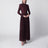 Abito lungo bordeaux con strass
