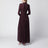 Abito lungo bordeaux con strass