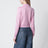 Cardigan in lana con ricami floreali rosa