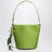 Borsa a secchiello verde in raso