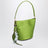 Borsa a secchiello verde in raso