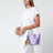 Lila Beuteltasche aus Satin