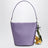Lila Beuteltasche aus Satin