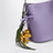 Lila Beuteltasche aus Satin