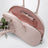 Mini sac bowling en cuir embossé rose