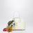 Mini sac bowling en cuir gaufré jaune