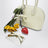 Mini sac bowling en cuir gaufré jaune