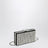 Silver crystal mesh clutch bag