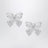 Boucles d’oreilles nœud en cristal argentées