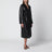 Ruelle belted coat in smooth black leather