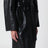 Ruelle belted coat in smooth black leather