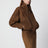 Dalma Bomberjacke aus braunem Veloursleder