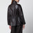 Quai Fluid dark brown leather jacket