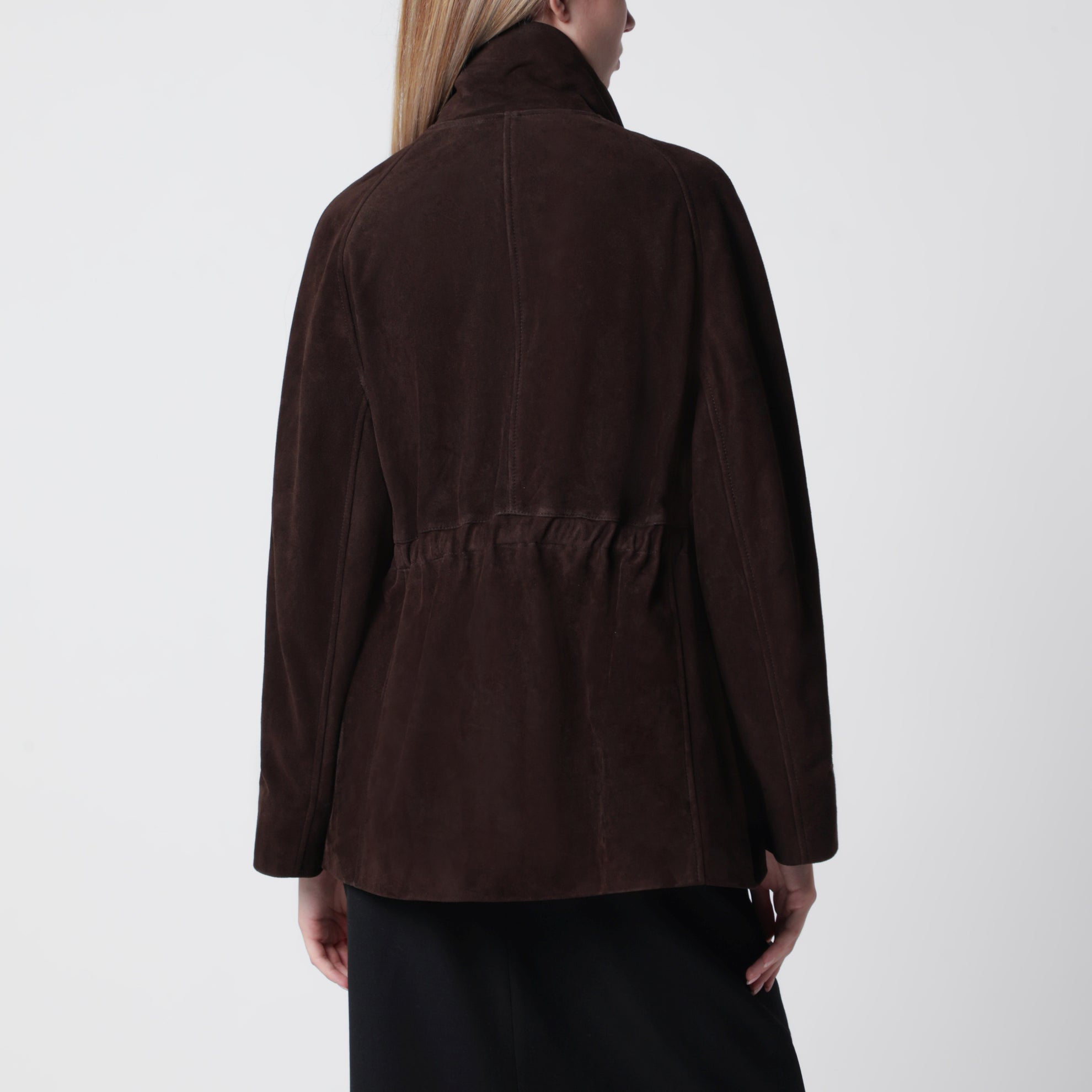 Giacca Quai Fluid marrone Mocha in suede