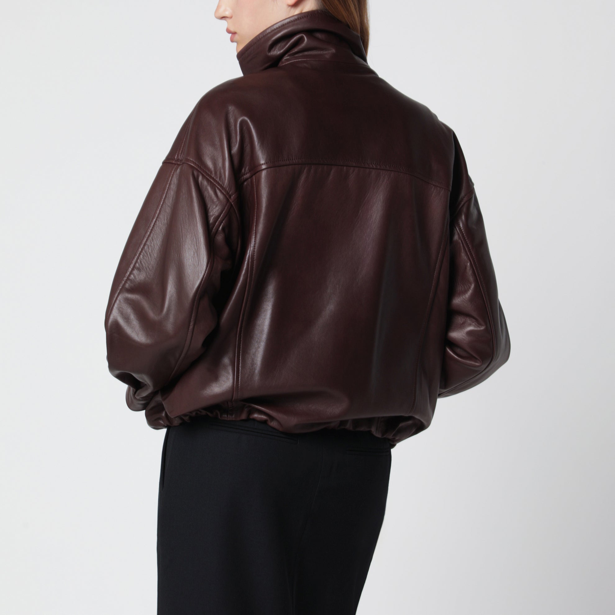Bomber Roland marrone ebano in pelle