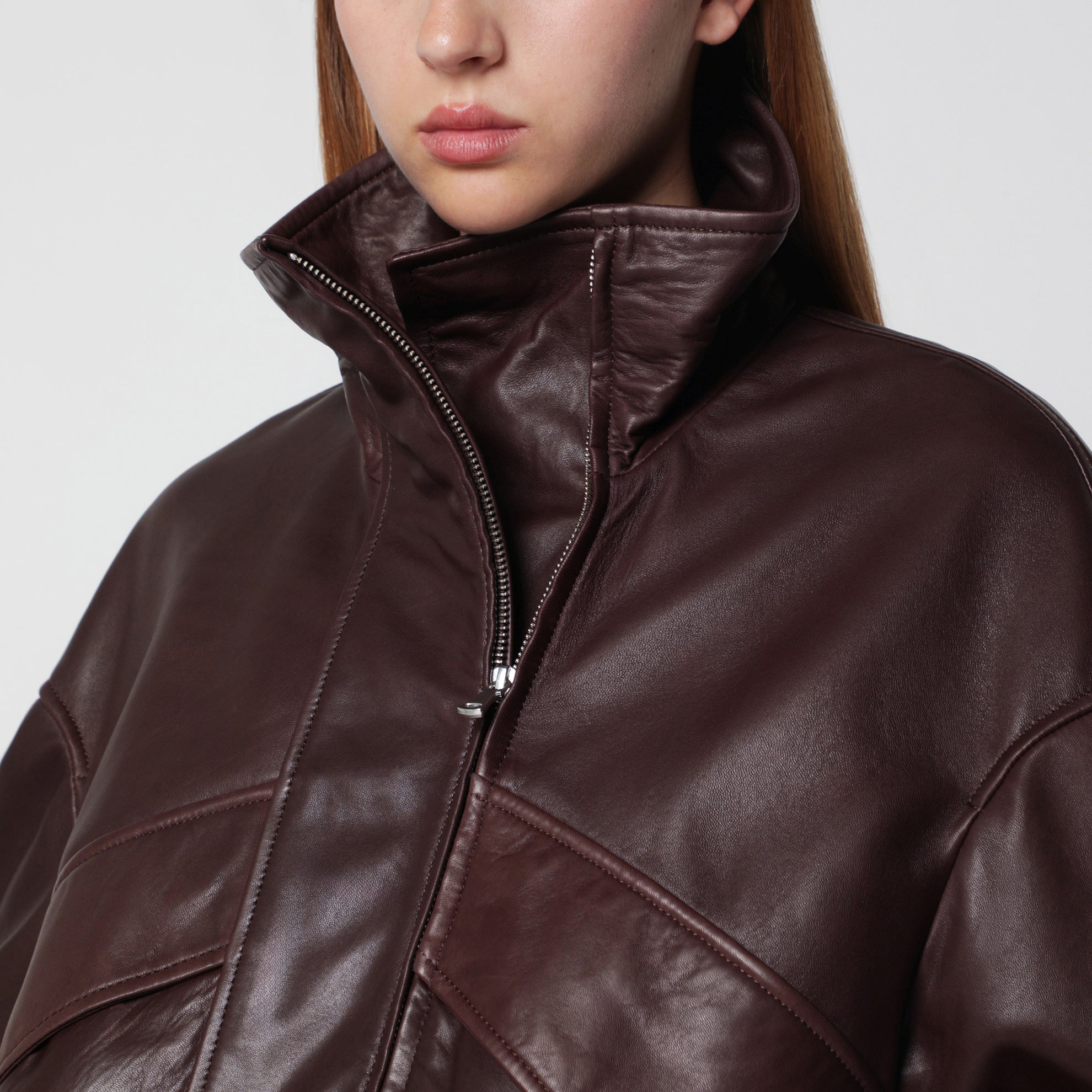 Bomber Roland marrone ebano in pelle