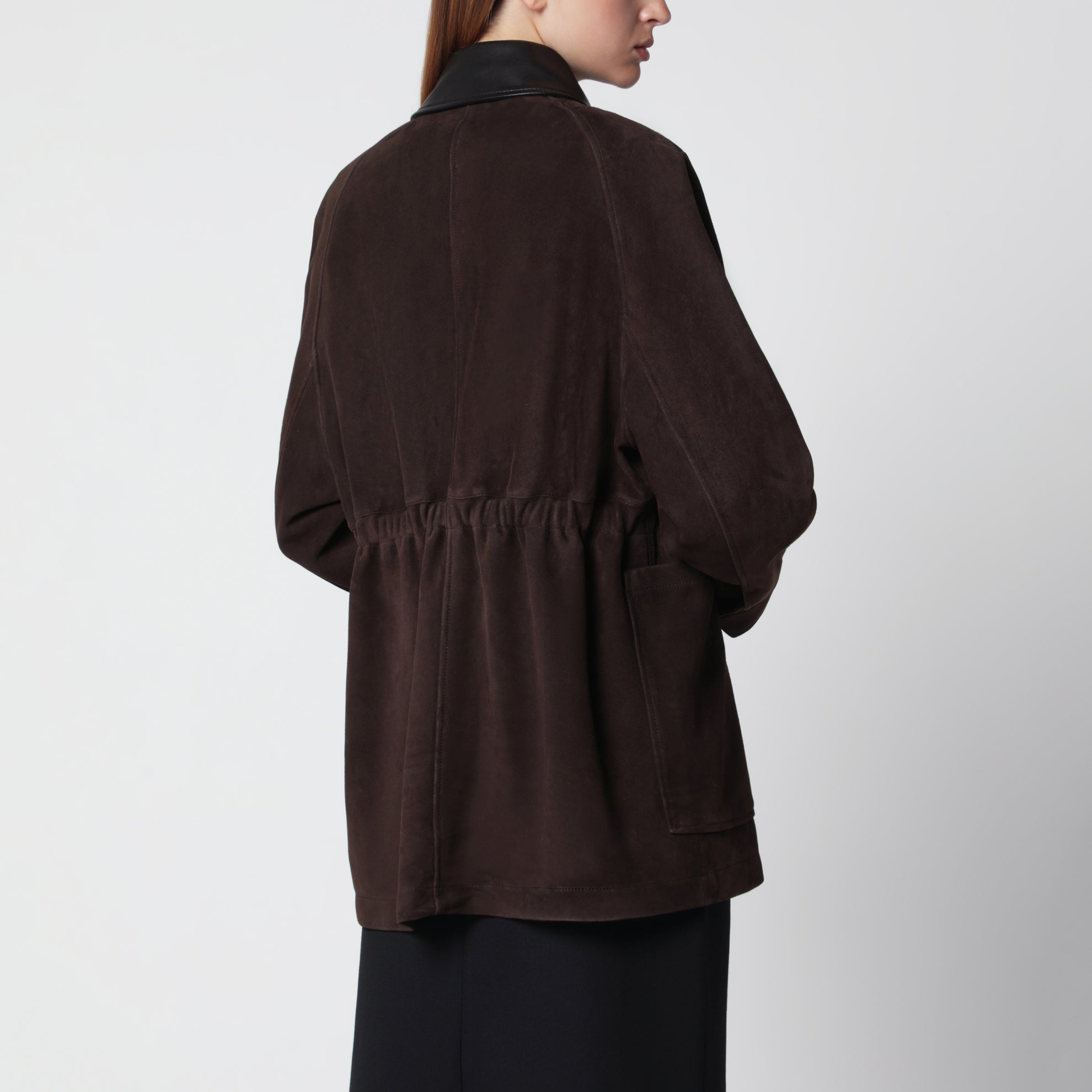 Veste Grange en daim couleur Mocha
