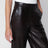 Coda wide-leg brown leather trousers