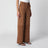 Pantalon Coda à jambes larges en daim couleur Tabac