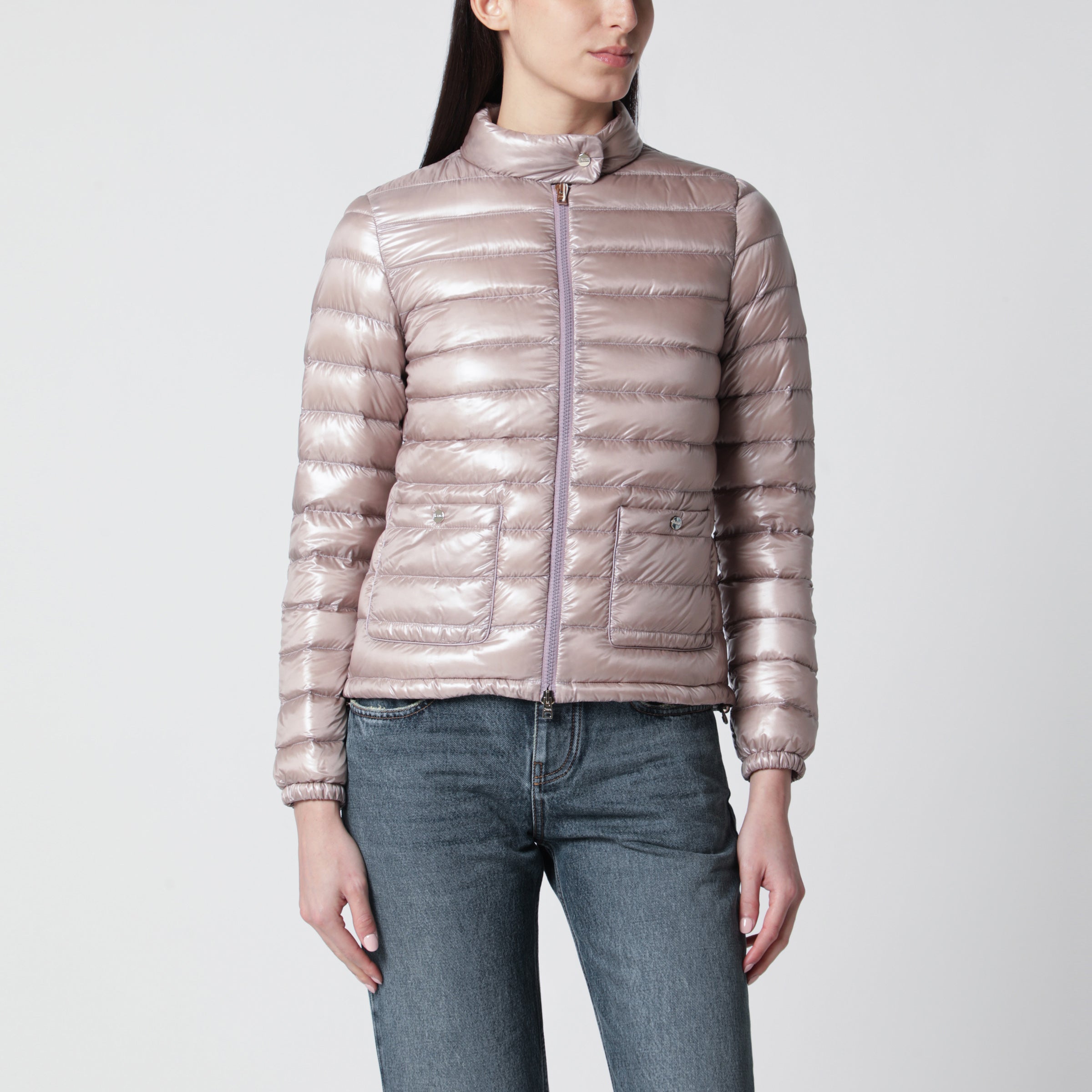 HERNO Ultralight Nylon Bomber Powder Pink | TheDoubleF