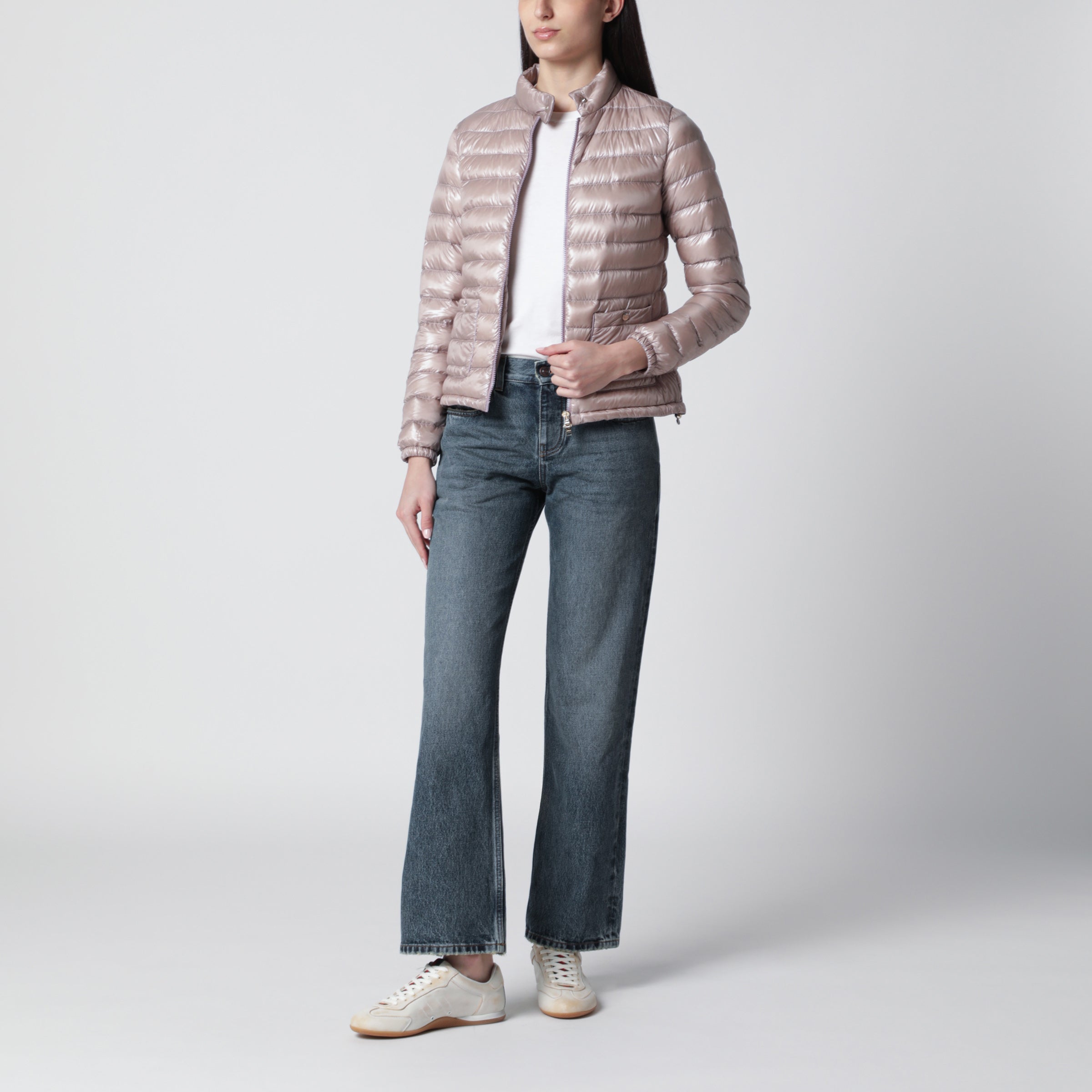 HERNO Ultralight Nylon Bomber Powder Pink | TheDoubleF