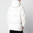 White short down jacket in nylon with hood