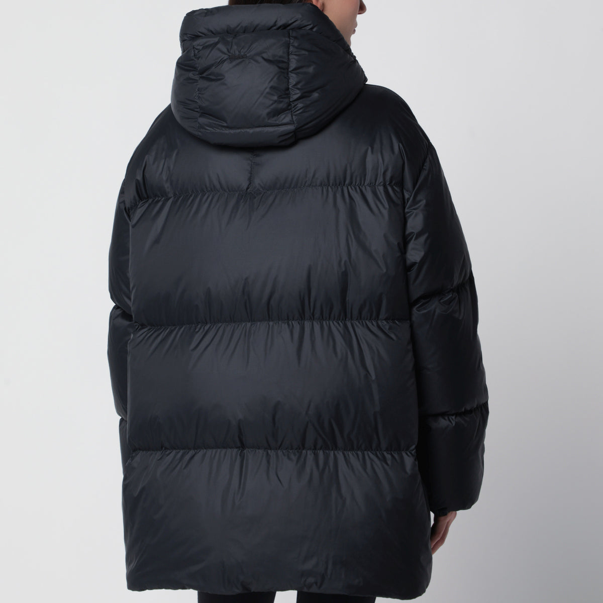 Doudoune courte Herno noire en nylon avec capuche