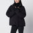 Black short down jacket in nylon
