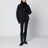 Black short down jacket in nylon