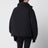 Black short down jacket in nylon