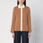 Camicia cammello in seta color-block