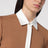 Camicia cammello in seta color-block